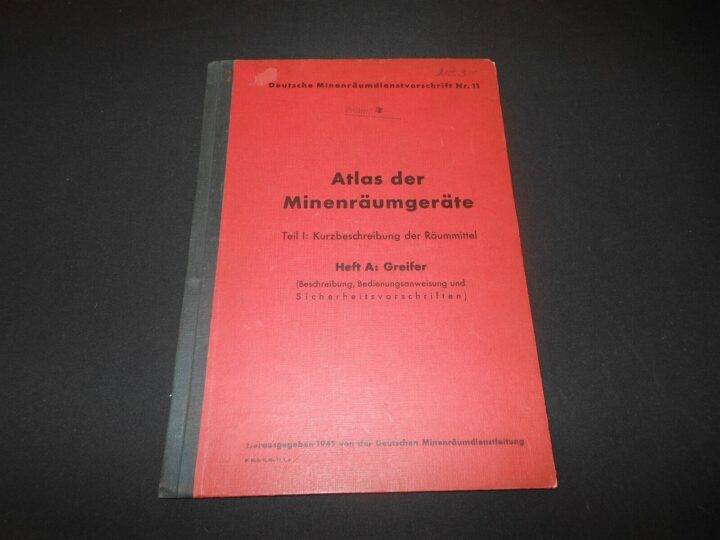 WW2 German Kriegsmarine Atlas der Minenraumgerate - MINE CLEARING BOOK - RARE! - Image 3