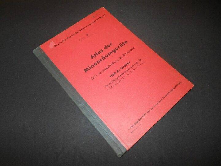 WW2 German Kriegsmarine Atlas der Minenraumgerate - MINE CLEARING BOOK - RARE!