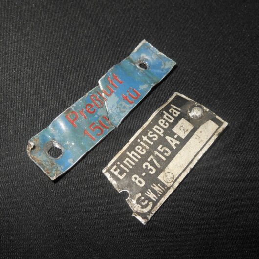 WW2 German Luftwaffe Aircraft Typenschild - COCKPIT DATA PLATES - He111 - NICE!