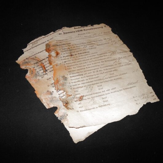WW2 German Luftwaffe Bodenprüfung – AUTOPILOT TEST SHEETS – HE-111 H-20 WRECK