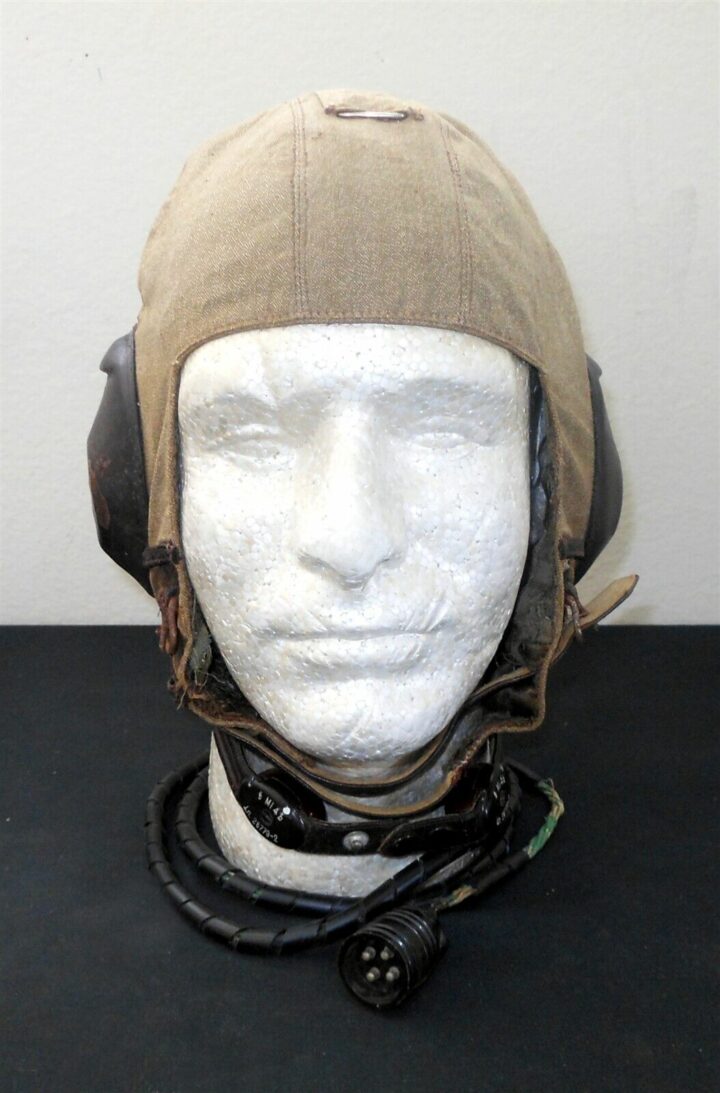 WW2 German Luftwaffe LKpS101 Fliegerkopfhaube - SUMMER FLIGHT HELMET - NICE! - Image 4