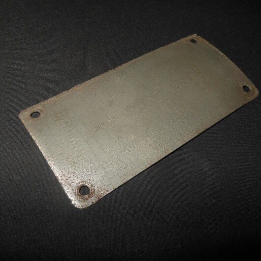 WW2 German Wehrmacht - ENGINE VALVE COVER DATA PLATE - MAYBACH HL42 - RARE!