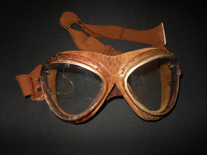 WW2 Imperial Japanese Navy Army - PILOT FLIGHT GOGGLES - FOR PARTS / REPAIR - Image 3
