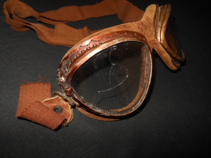 WW2 Imperial Japanese Navy Army - PILOT FLIGHT GOGGLES - FOR PARTS / REPAIR - Image 4