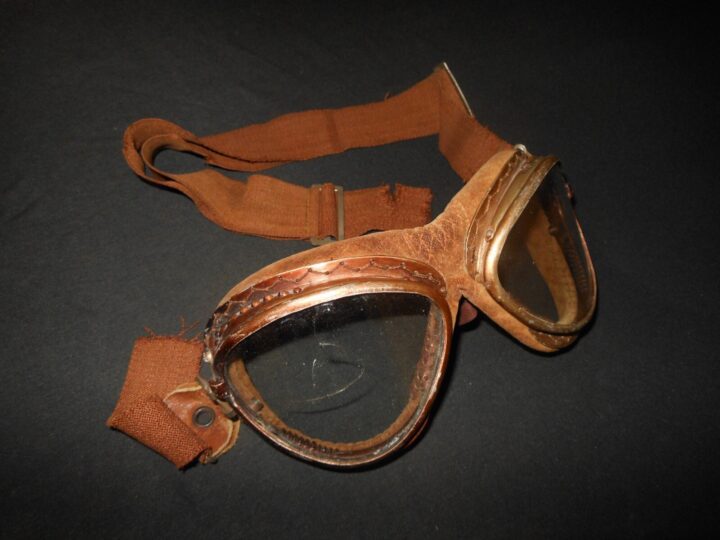 WW2 Imperial Japanese Navy Army - PILOT FLIGHT GOGGLES - FOR PARTS / REPAIR