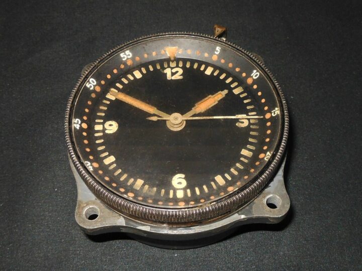 WW II German Aircraft Blindfluguhr - NAVIGATOR / RADIO OP CLOCK - Me110 Ju88