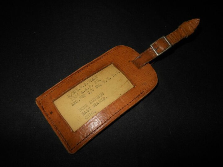 WW II US Army Air Force Aircraft - LUGGAGE TAG - CBI - NAMED!