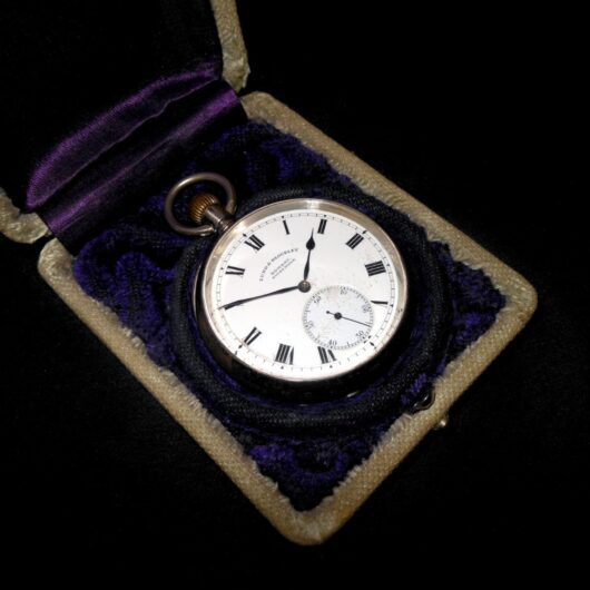 WW1 British Army - SILVER PRESENTATION POCKET WATCH w/ HISTORY - VERY NICE!