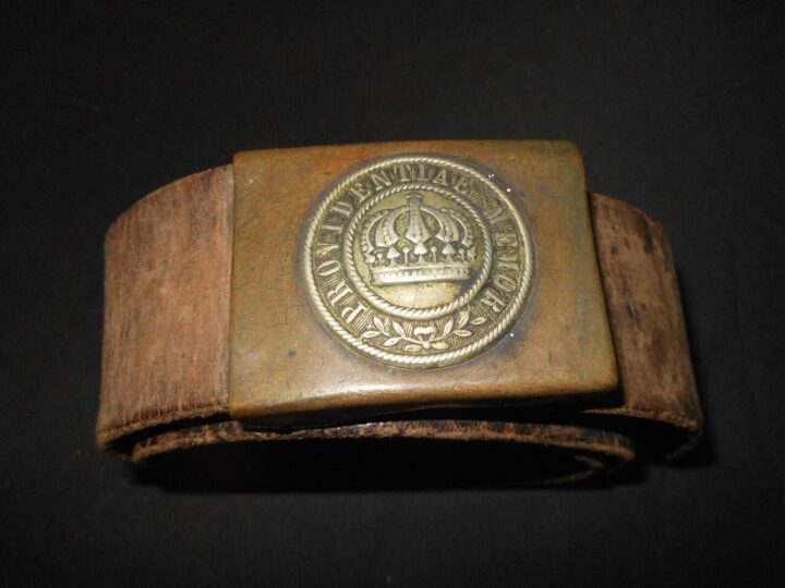 WW1 Imperial Bavarian Armee - M1895 SAXONY INFANTRY EM/NCO BELT BUCKLE - UNIT ID - Image 4