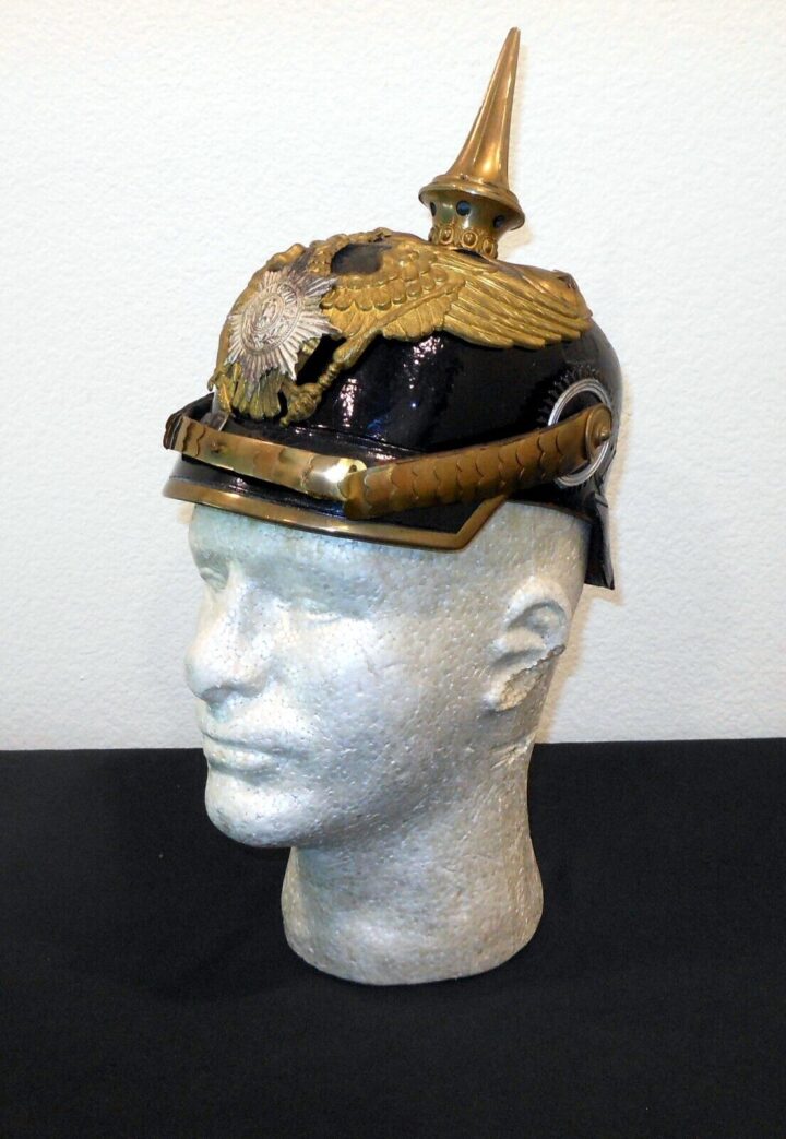 WW1 Imperial Prussian Army Pickelhaube M1891 - OFFICER GARDE HELMET - RARE!