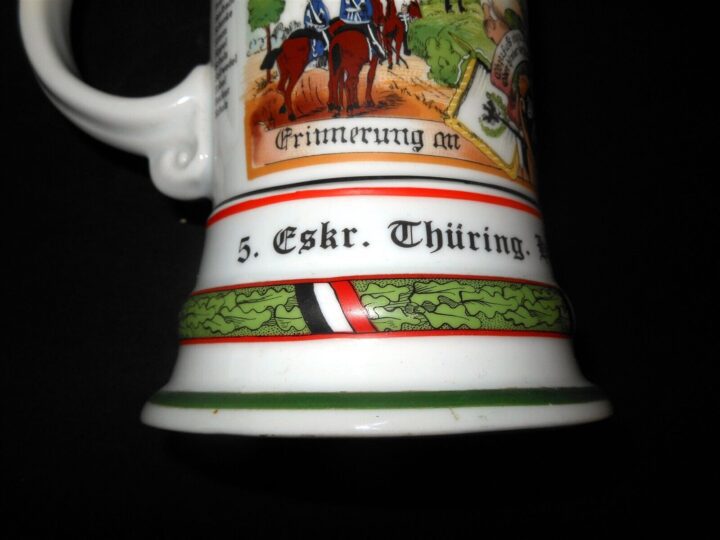 WW1 Imperial Prussian Army - REGIMENTAL STEIN - 12th HUSSARS CAVALRY - NAMED! - Image 15