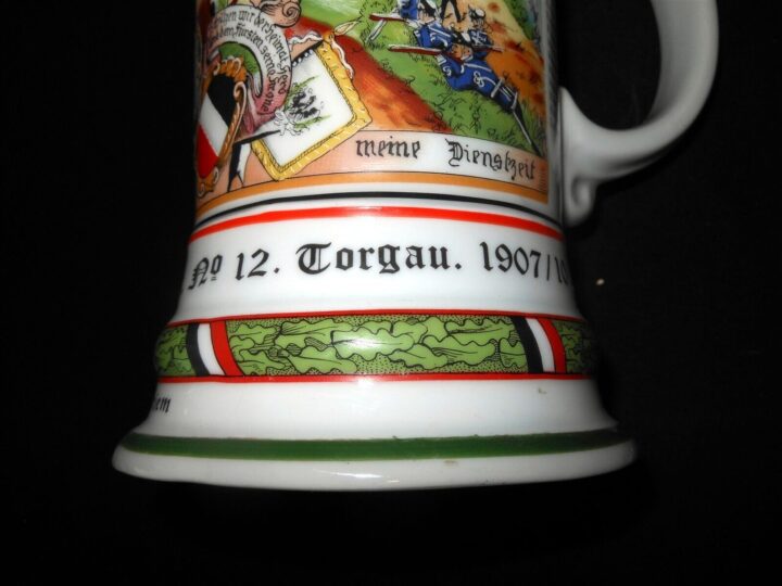 WW1 Imperial Prussian Army - REGIMENTAL STEIN - 12th HUSSARS CAVALRY - NAMED! - Image 17