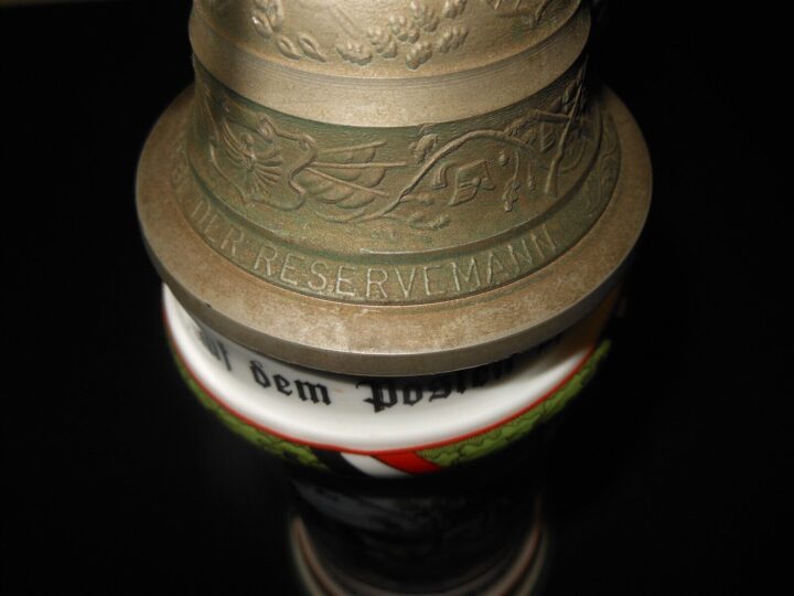 WW1 Imperial Prussian Army - REGIMENTAL STEIN - 12th HUSSARS CAVALRY - NAMED! - Image 6