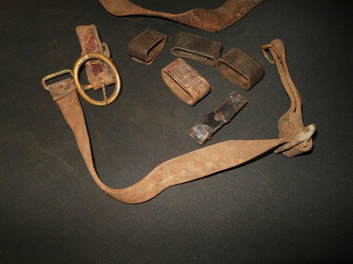 WW1 / WW II US Army Navy Air Force - LEATHER & BRASS BUCKLES & STRAPS - NICE! - Image 6