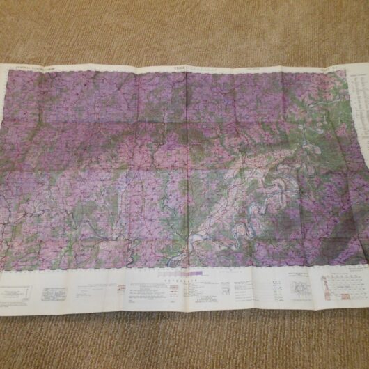 WW2 British War Office Army - 1:100,000 TOPOGRAPHICAL MAP - TRIER – 1944 - NICE!