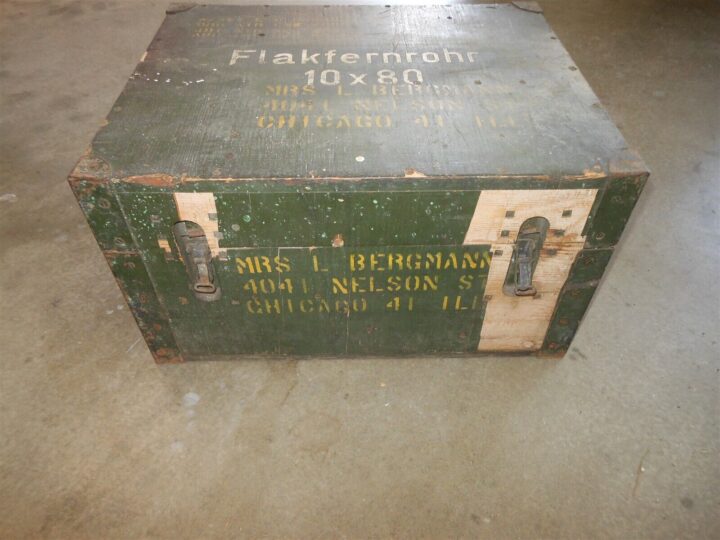 WW2 German Luftwaffe D.F. 10x80 Flakfernrohr - FLAK SPOTTING BINOCULAR CRATE - Image 6