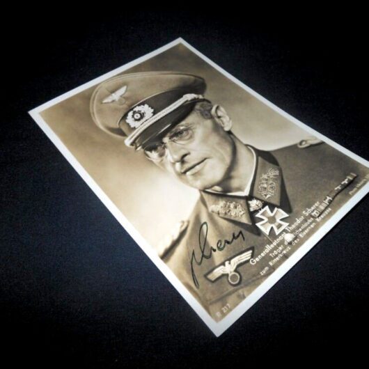 WW2 German Luftwaffe – GENERAL THEODOR SCHERER – WARTIME SIGNED POSTCARD