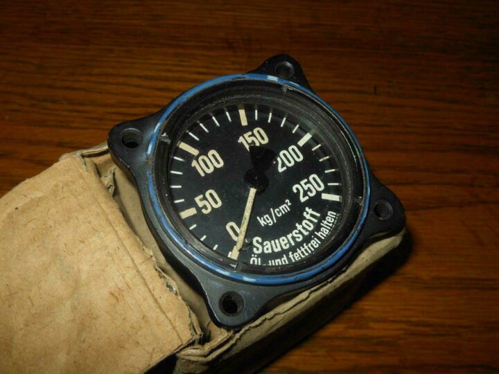 WW2 German Luftwaffe Sauerstoffdruckmesser - OXYGEN PRESSURE - Me109 Fw190 RARE - Image 3