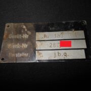 WW2 German Luftwaffe Typenschild - AIRCRAFT MAIN DATA PLATE - Ju188  F-1 - NICE! - Image 3
