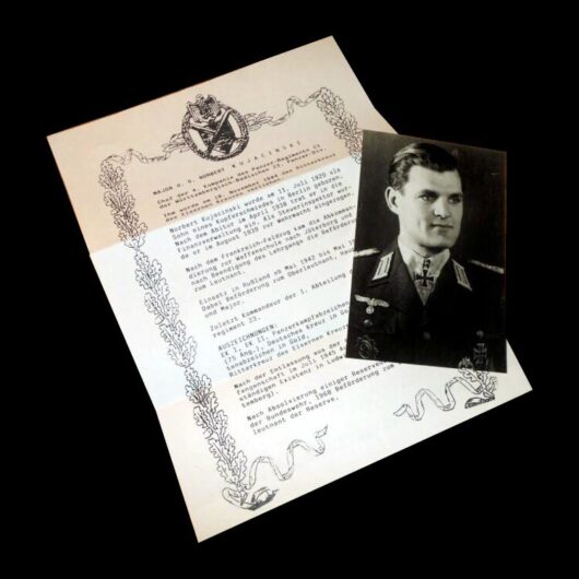WW2 German Wehrmacht Panzer Autographs & Letter - NORBERT KUJACINSKI - NICE!