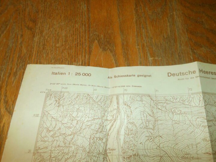 WW II German Army 1:25000 Landekarte - NAVIGATIONAL MAP - SWITZERLAND - NICE! - Image 4