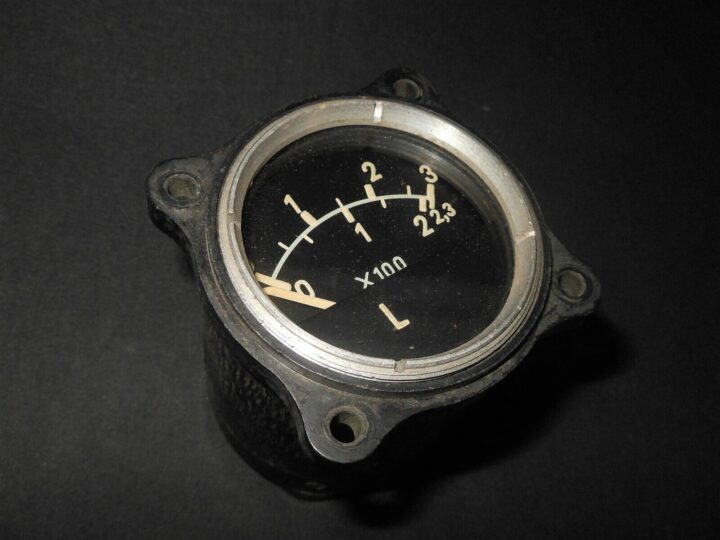 WW II German Aviation Aircraft Vorratsanzeiger - FUEL GAUGE - Si204 - VERY NICE!