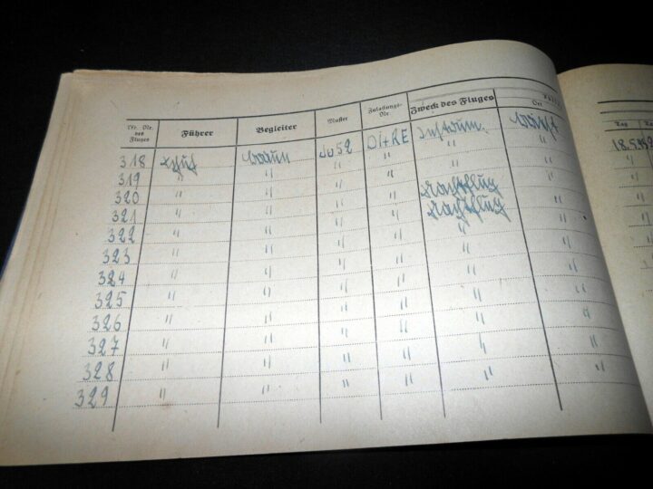 WW II German LW Flugbuch - FLIGHT LOG BOOK - Do17 BOMBER - SHOT DOWN BY P-51 ! - Image 13