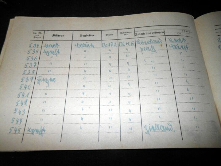 WW II German LW Flugbuch - FLIGHT LOG BOOK - Do17 BOMBER - SHOT DOWN BY P-51 ! - Image 24