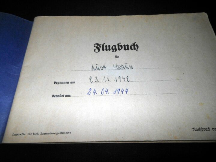 WW II German LW Flugbuch - FLIGHT LOG BOOK - Do17 BOMBER - SHOT DOWN BY P-51 ! - Image 4