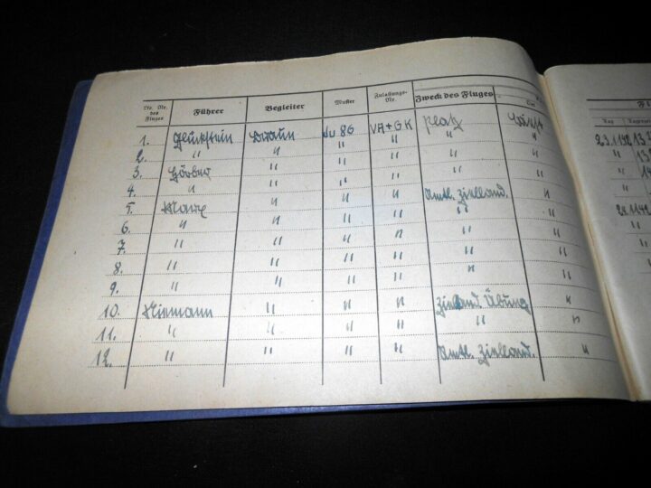 WW II German LW Flugbuch - FLIGHT LOG BOOK - Do17 BOMBER - SHOT DOWN BY P-51 ! - Image 5