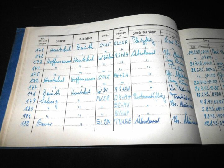 WW II German LW Flugbuch - FLIGHT LOG BOOK - Ju86 Do17 Ju52 Ju88 - KG76 - NICE! - Image 11