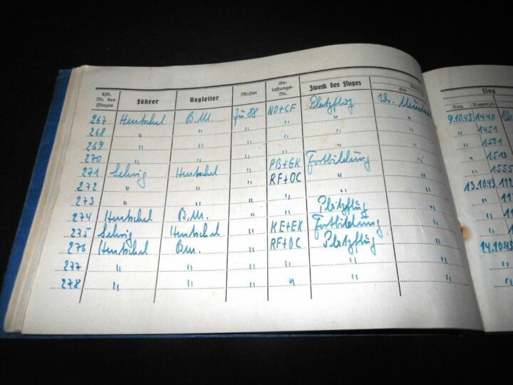 WW II German LW Flugbuch - FLIGHT LOG BOOK - Ju86 Do17 Ju52 Ju88 - KG76 - NICE! - Image 17