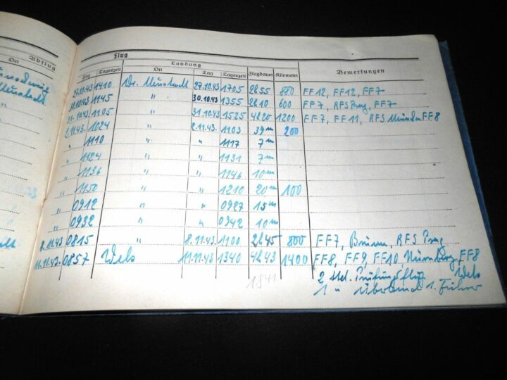 WW II German LW Flugbuch - FLIGHT LOG BOOK - Ju86 Do17 Ju52 Ju88 - KG76 - NICE! - Image 19