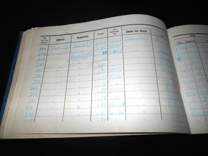 WW II German LW Flugbuch - FLIGHT LOG BOOK - Ju86 Do17 Ju52 Ju88 - KG76 - NICE! - Image 21