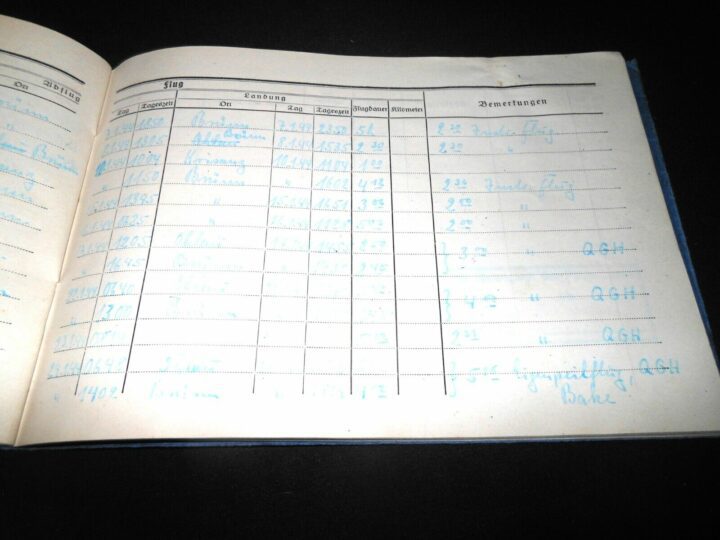 WW II German LW Flugbuch - FLIGHT LOG BOOK - Ju86 Do17 Ju52 Ju88 - KG76 - NICE! - Image 22