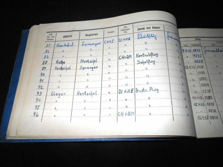 WW II German LW Flugbuch - FLIGHT LOG BOOK - Ju86 Do17 Ju52 Ju88 - KG76 - NICE! - Image 6