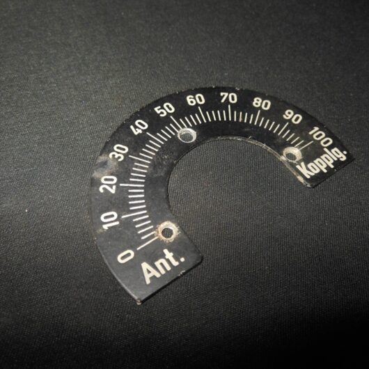 WW II German LW WH KM FuG Funkgerat - RADIO DATA PLATE #6 - TORN KWE PANZER