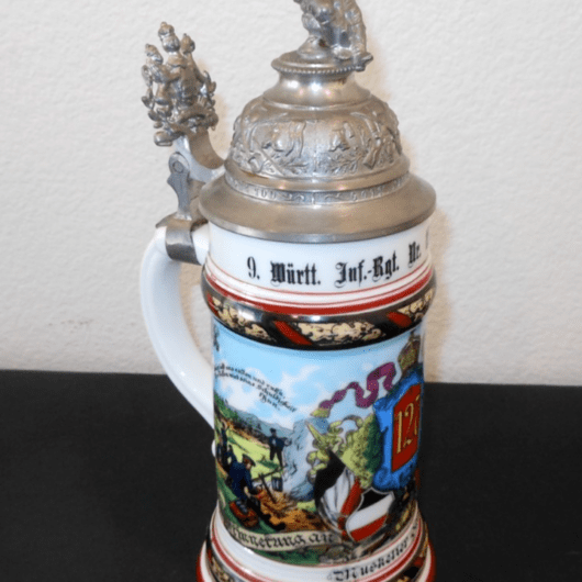 WW1 Imperial Prussian Army - REGIMENTAL STEIN - 9 WURTT INF RGT 127 4 COMP ULM