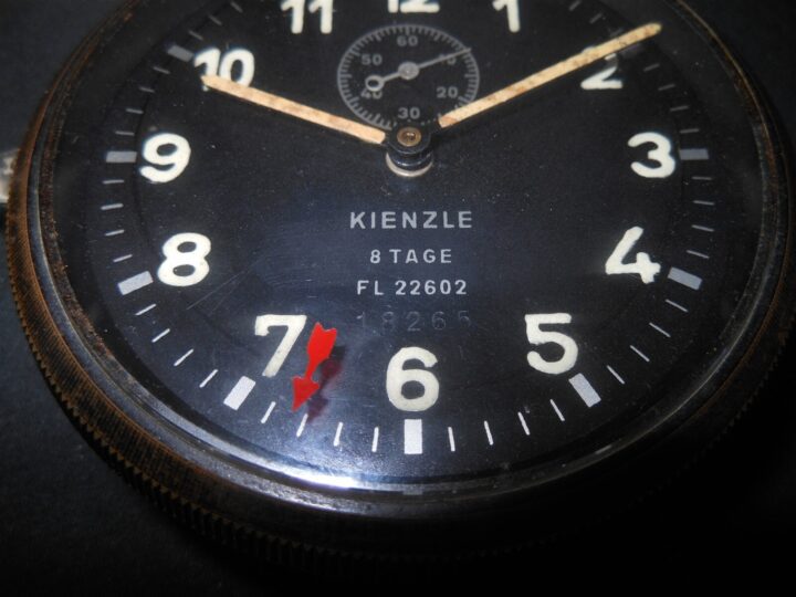 WW2 German Luftwaffe Aircraft - KEINZLE INSTRUMENT PANEL CLOCK - Ju52 Ar68 Fw44 - Image 4