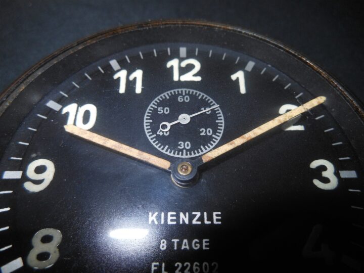 WW2 German Luftwaffe Aircraft - KEINZLE INSTRUMENT PANEL CLOCK - Ju52 Ar68 Fw44 - Image 5