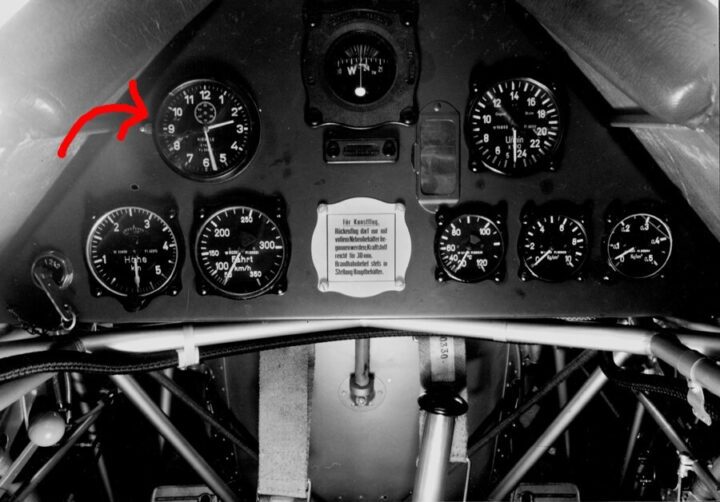 WW2 German Luftwaffe Aircraft - KEINZLE INSTRUMENT PANEL CLOCK - Ju52 Ar68 Fw44 - Image 8