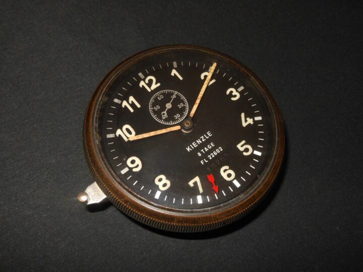 WW2 German Luftwaffe Aircraft - KEINZLE INSTRUMENT PANEL CLOCK - Ju52 Ar68 Fw44