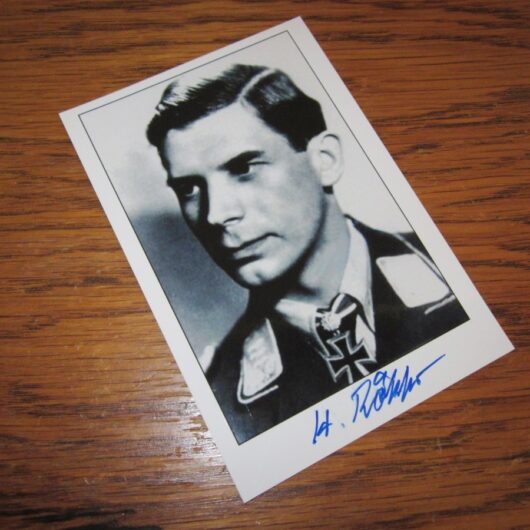 WW2 German Luftwaffe Autograph - HAUPTMANN HEINZ RÖKKER - NIGHT FIGHTER - NICE!