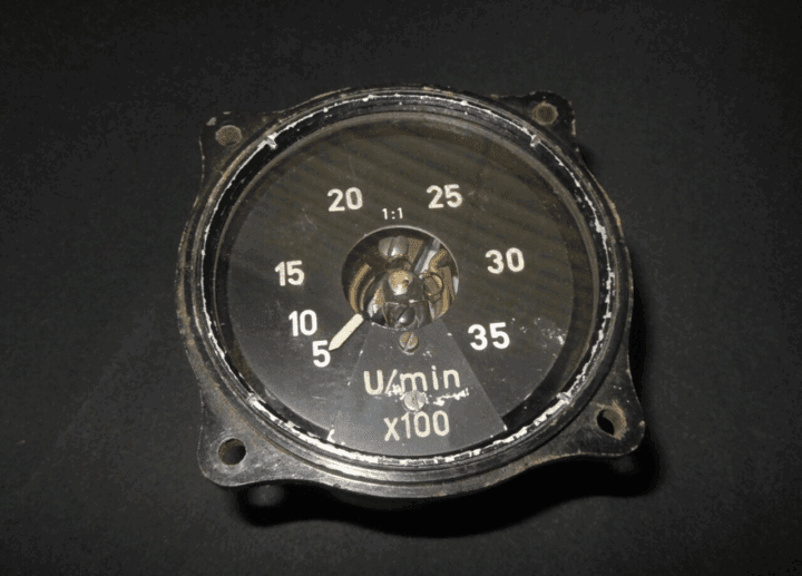 WW2 German Luftwaffe Drehzahmesser - ELECTRICAL TACHOMETER - SIMPLIFIED - 1945 - Image 3
