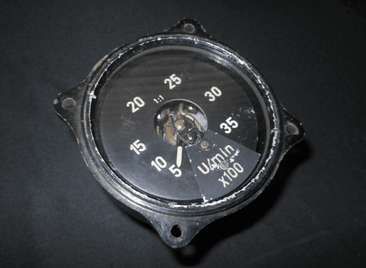WW2 German Luftwaffe Drehzahmesser - ELECTRICAL TACHOMETER - SIMPLIFIED - 1945