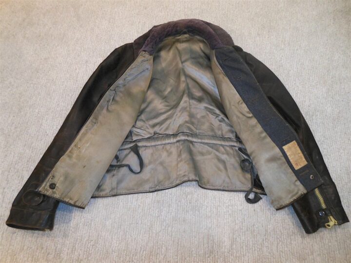 WW2 German Luftwaffe Fliegerjacke - ELEC. HEATED LEATHER FLIGHT JACKET - RARE! - Image 9