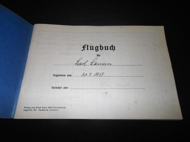 WW2 German Luftwaffe Flugbuch - FLIGHT LOG BOOK #2 - FLIGHT INSTRUCTOR - RARE! - Image 4