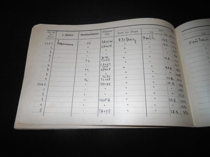 WW2 German Luftwaffe Flugbuch - FLIGHT LOG BOOK #4 - FLIGHT INSTRUCTOR - RARE! - Image 13