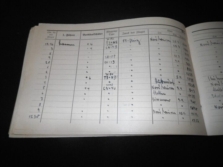 WW2 German Luftwaffe Flugbuch - FLIGHT LOG BOOK #4 - FLIGHT INSTRUCTOR - RARE! - Image 10