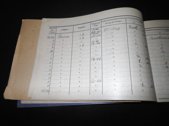 WW2 German Luftwaffe Flugbuch - FLIGHT LOG BOOK #5 - FLIGHT INSTRUCTOR - RARE! - Image 14